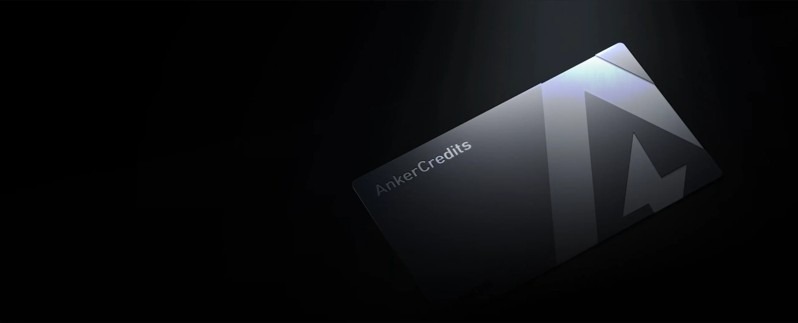 AnkerCredits card with metallic shine for Anker